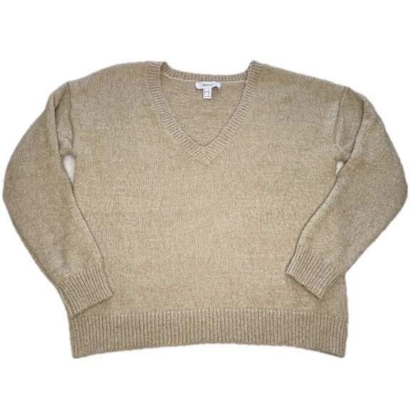 Forever 21 Sweater V Neck Long Sleeve Pullover Plus Size Oatmeal Camel Tan 3X - Picture 5 of 13